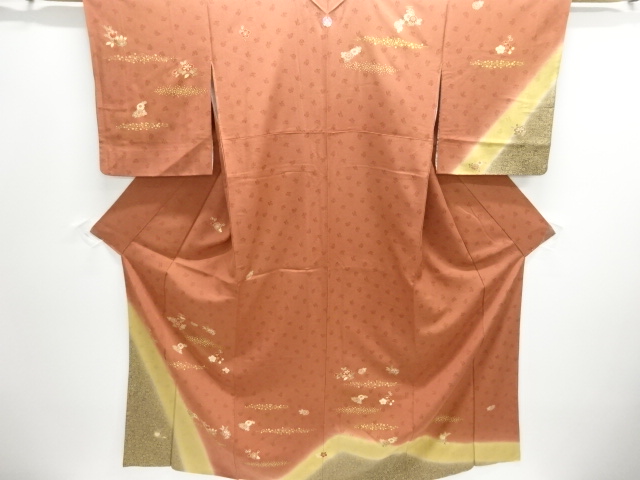 JAPANESE KIMONO / HOMONGI / FLOWER / ONE CREST 